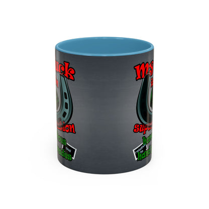 my luck - Accent Mug (grey-light grey)