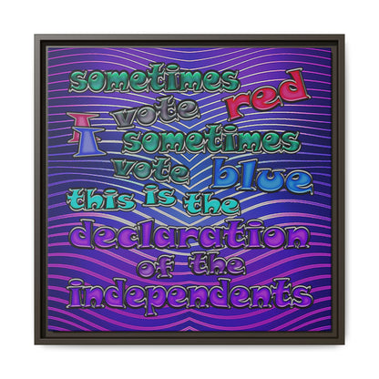 declaration of the independents - framed canvas art (purple wave)