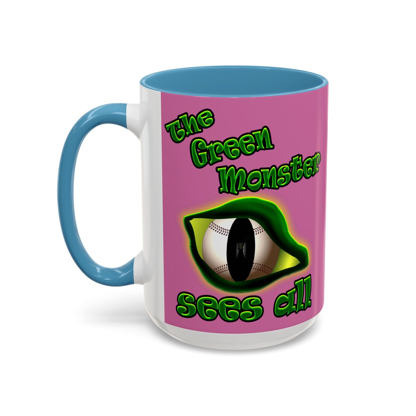 green monster - Accent Mug (light pink)