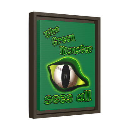 green monster - framed canvas art (dark green)