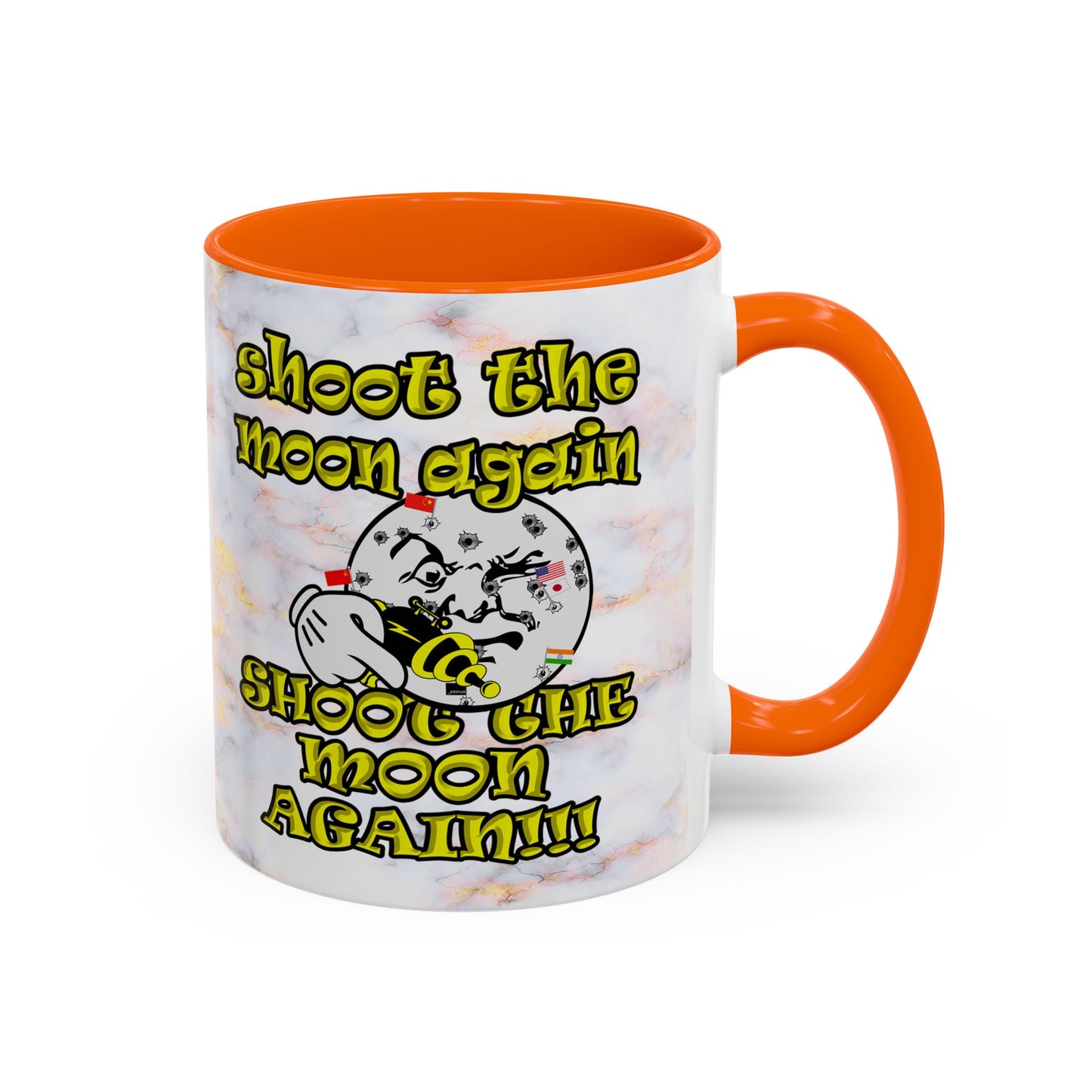 shoot the moon again - Accent Mug (white marble)