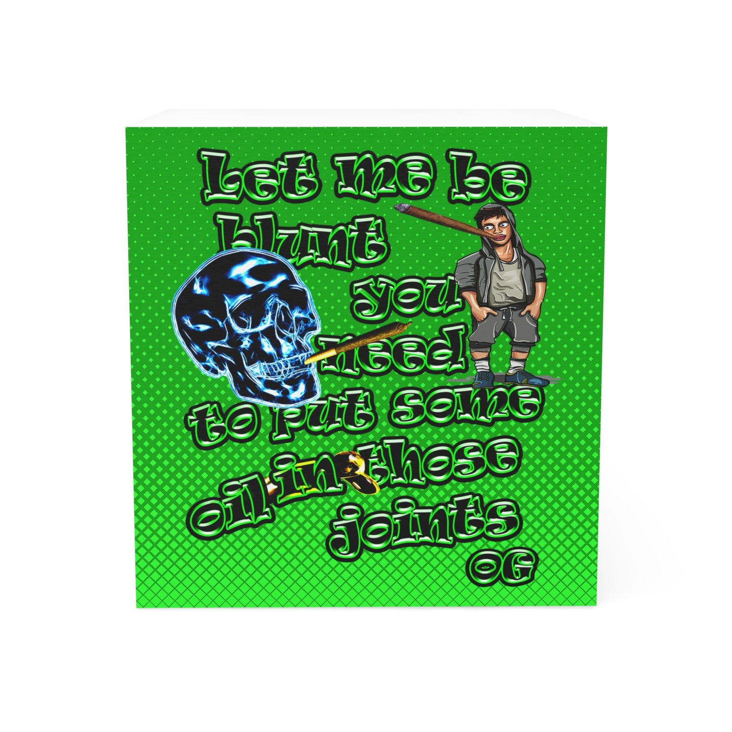 og - note cube (logo green)