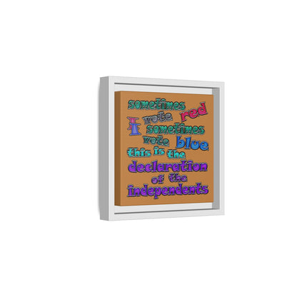 declaration of the independents - framed canvas art (light brown)