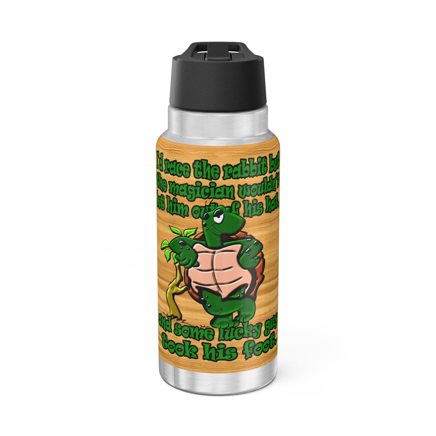 turtle race - Gator Tumbler, 32oz  (butterscotch wood finish)