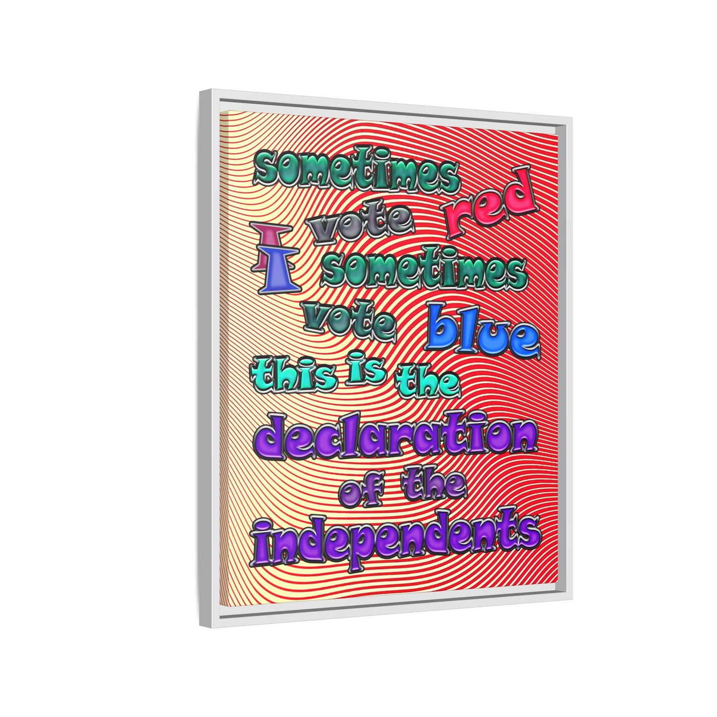 declaration of the independents - framed canvas art (yellow-orange wave)