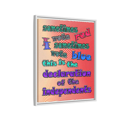 declaration of the independents - framed canvas art (yellow-orange wave)