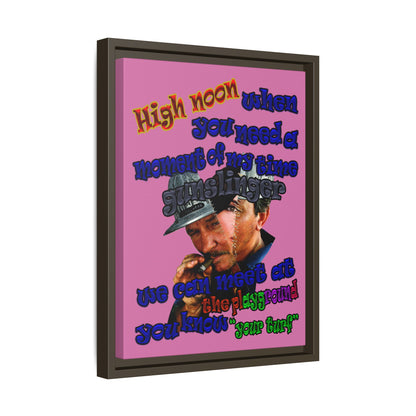 high noon - framed canvas art (light pink)