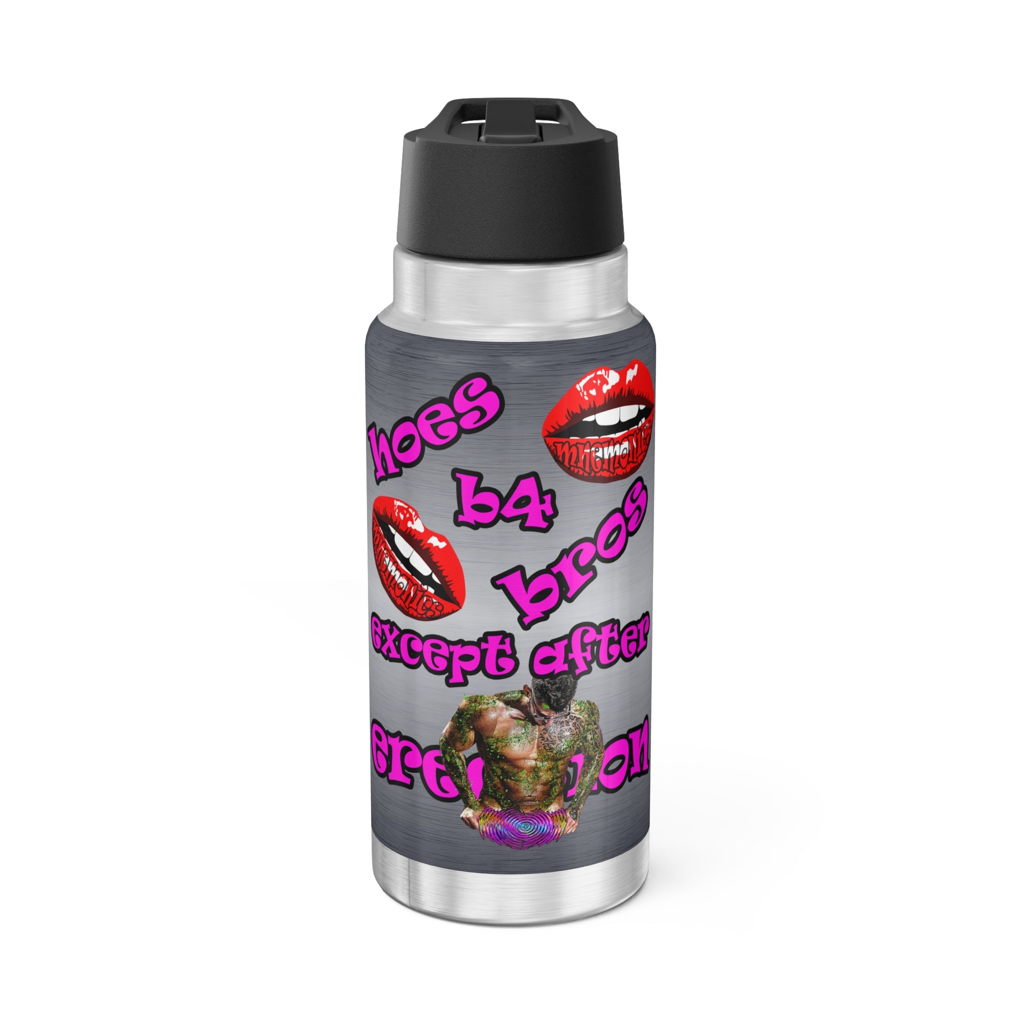 hoes b4 bros - Gator Tumbler, 32oz  (brushed nickel)