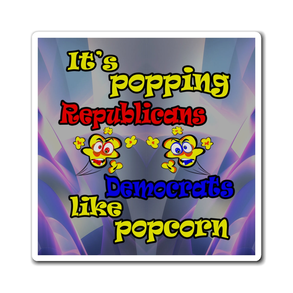 popping like popcorn - Magnets - (grey-pink wave)
