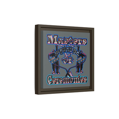 em cee squared - framed canvas art (dark grey)