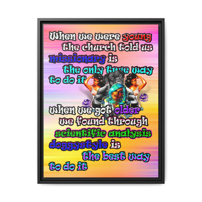 doggystyle - framed canvas art (color blur)