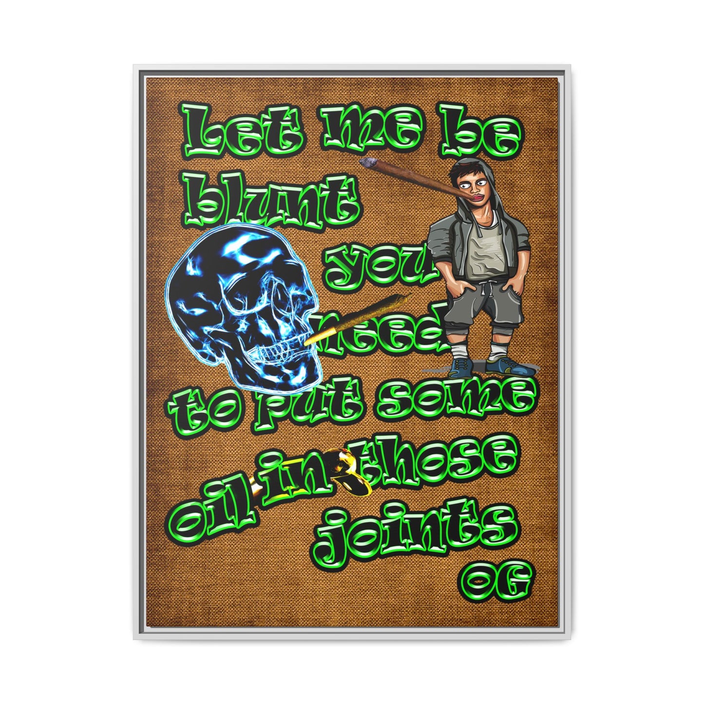 og - framed canvas art (brown papyrus)