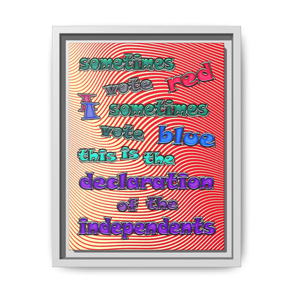 declaration of the independents - framed canvas art (yellow-orange wave)