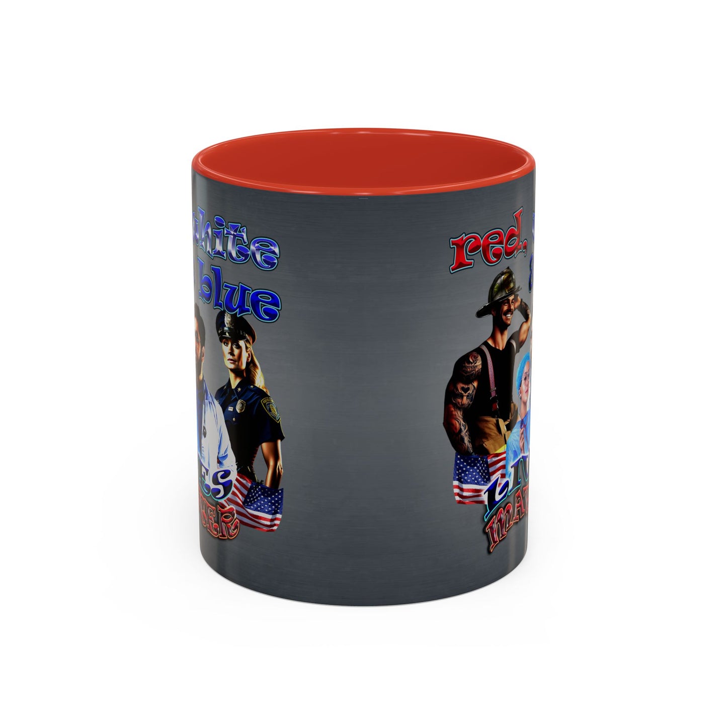 rw&b lives matter - Accent Mug (grey-light grey)