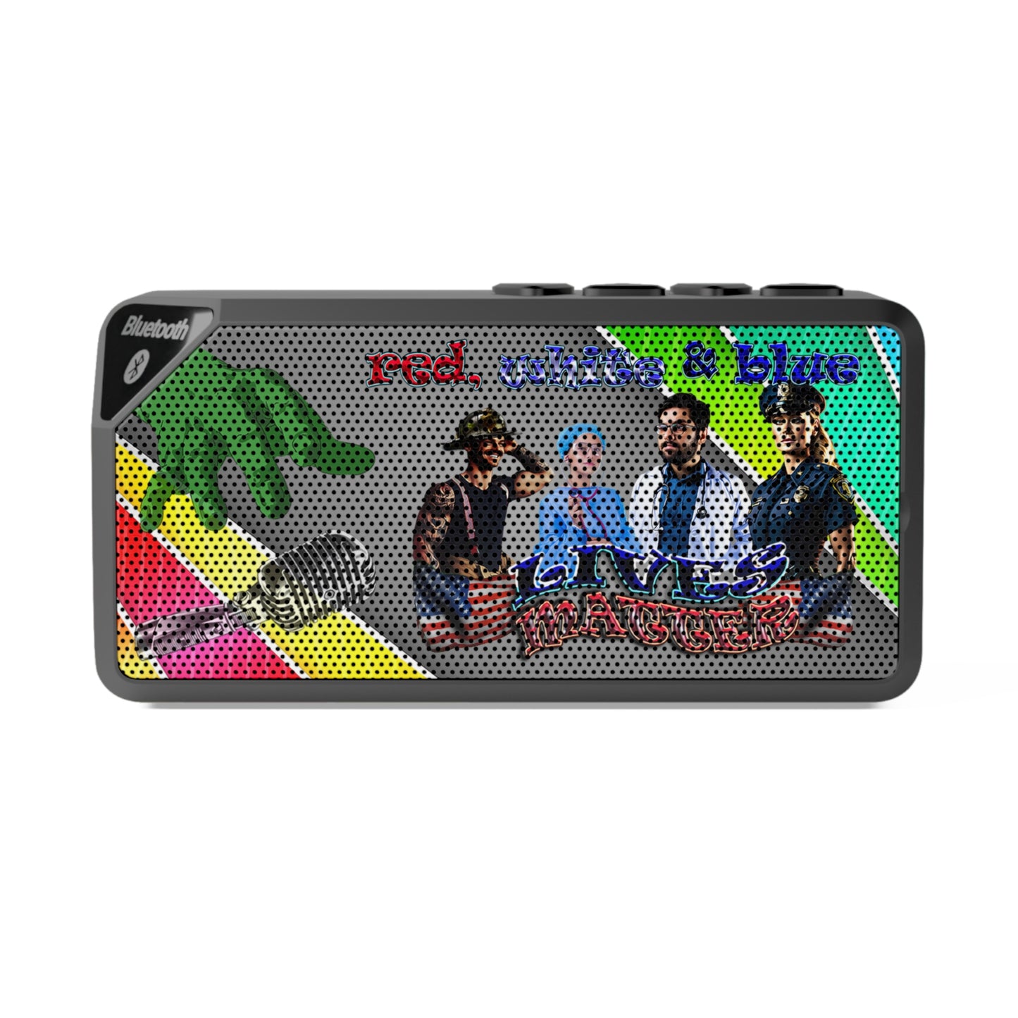 rw&b lives matter - Jabba Bluetooth Speaker (rainbow split)