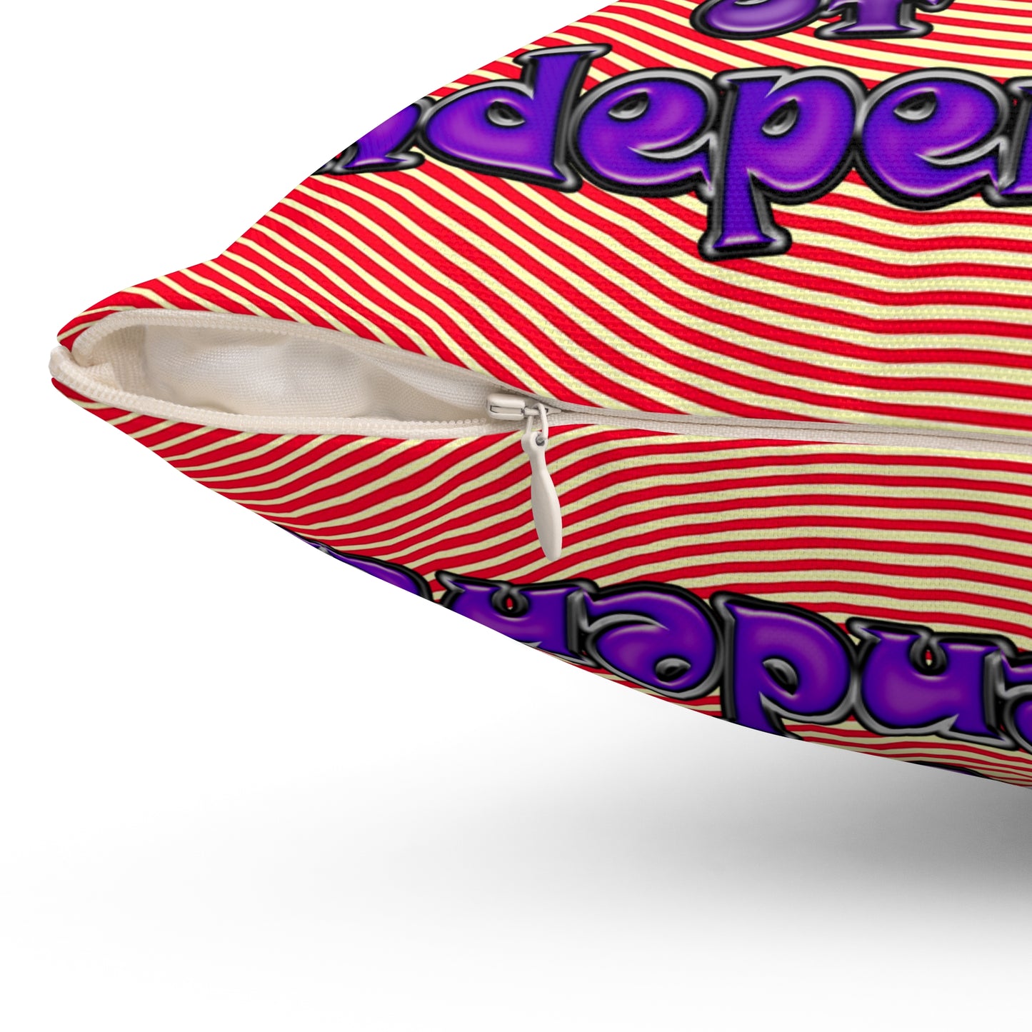 declaration of the independents - Spun Polyester Square Pillow - (yellow-orange wave)