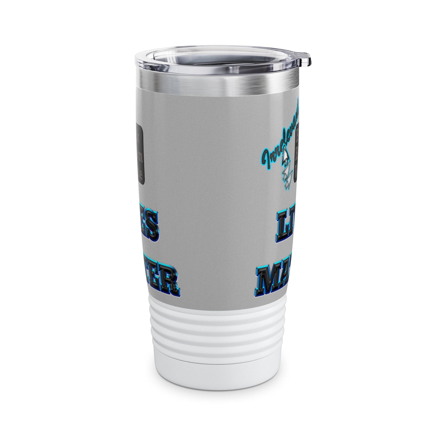 irrelevant - Ringneck Tumbler, 20oz (light grey)