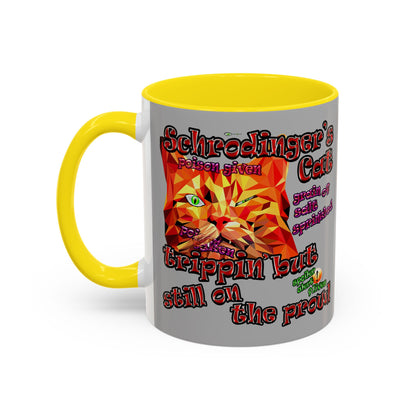 schrodinger's cat - Accent Mug (light grey)