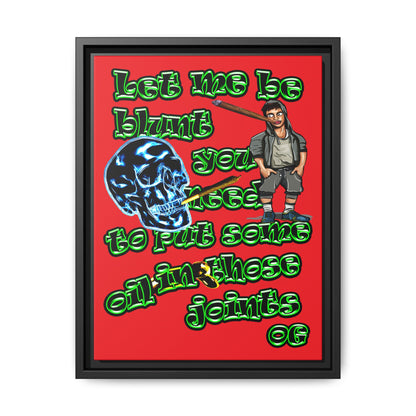 og - framed canvas art (red)