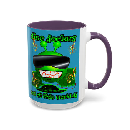 disc jockey - Accent Mug (turquoise)