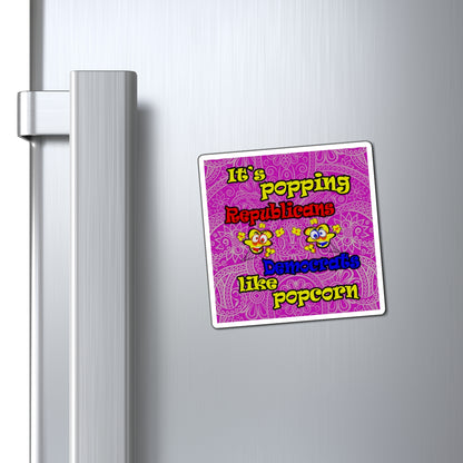 popping like popcorn - Magnets - (pink swirl)