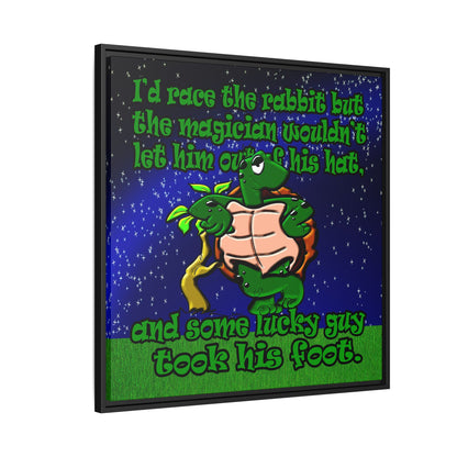 turtle race - framed canvas art ('snoops' background)