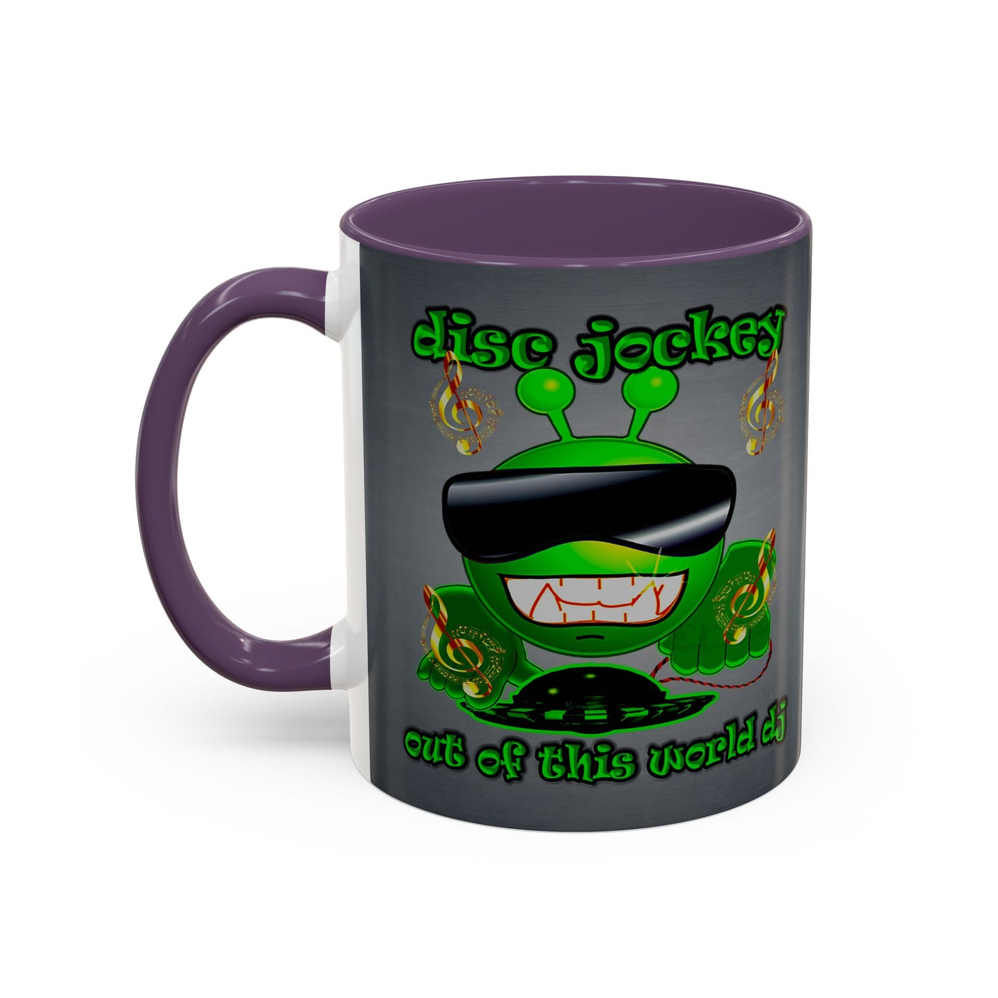 disc jockey - Accent Mug (grey-light grey)
