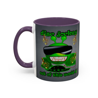 disc jockey - Accent Mug (grey-light grey)