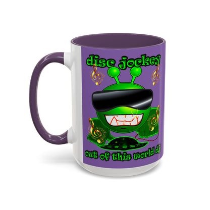 disc jockey - Accent Mug (light purple)