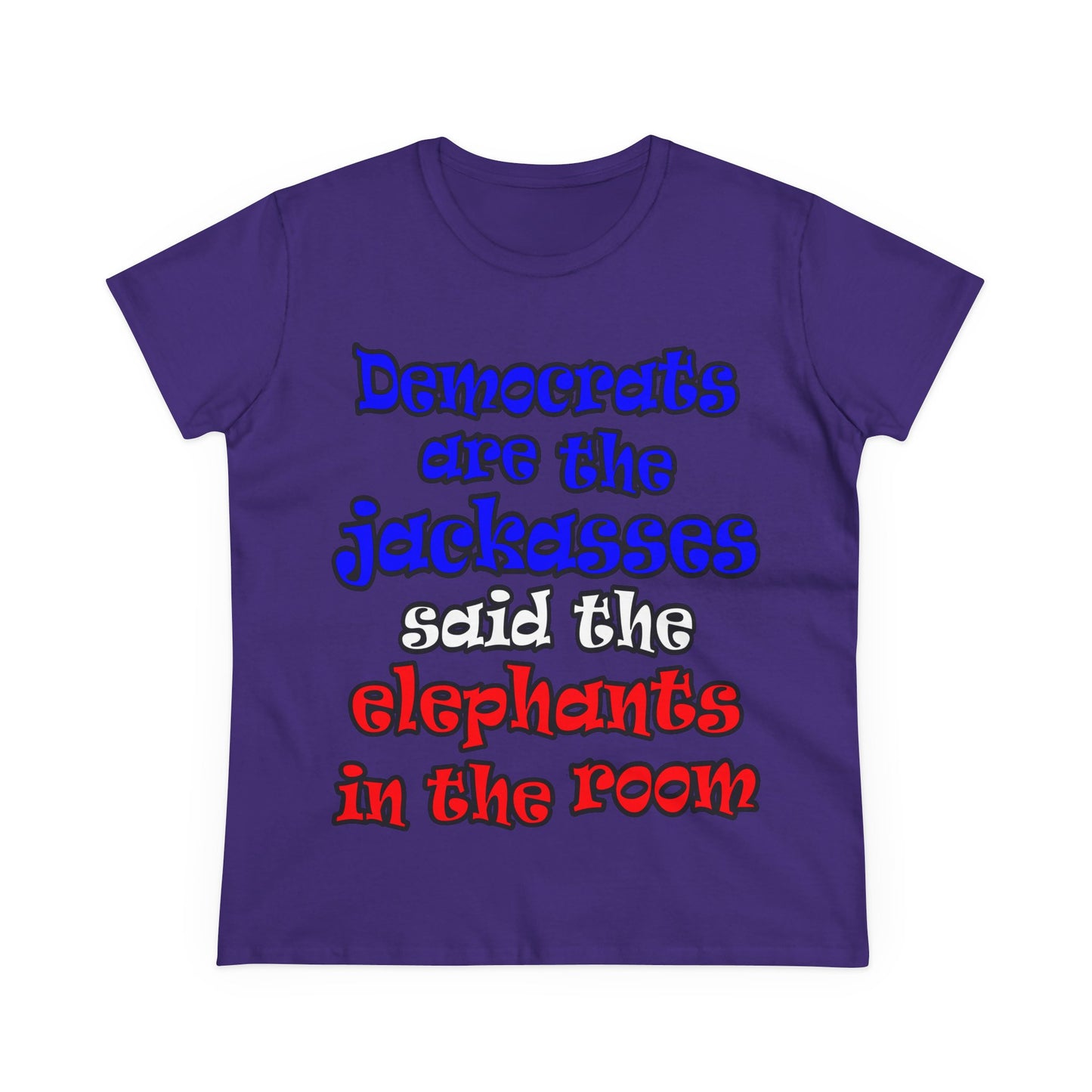 donkeys and elephants - Women's Midweight Cotton Tee