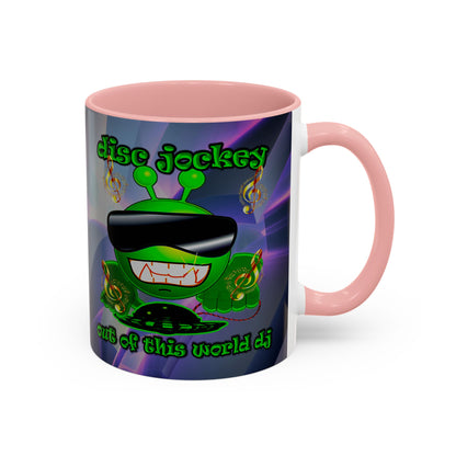 disc jockey - Accent Mug (grey-pink wave)