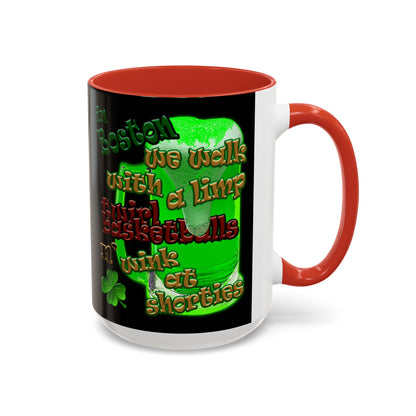 celtics logo - Accent Mug (black)