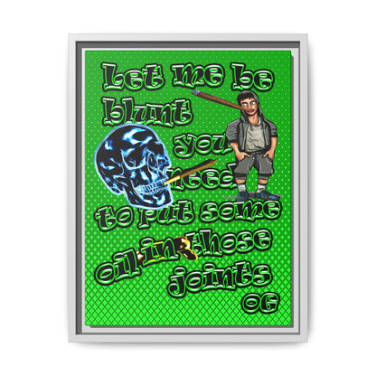 og - framed canvas art (logo green)
