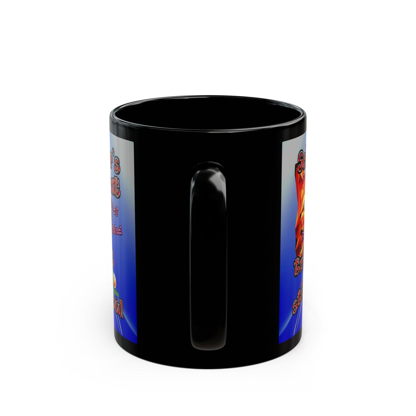 schrodinger's cat - Black Mug (blue-white wave)