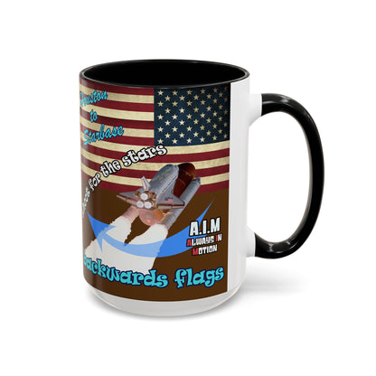 shoot for the stars - Accent Mug (brown)