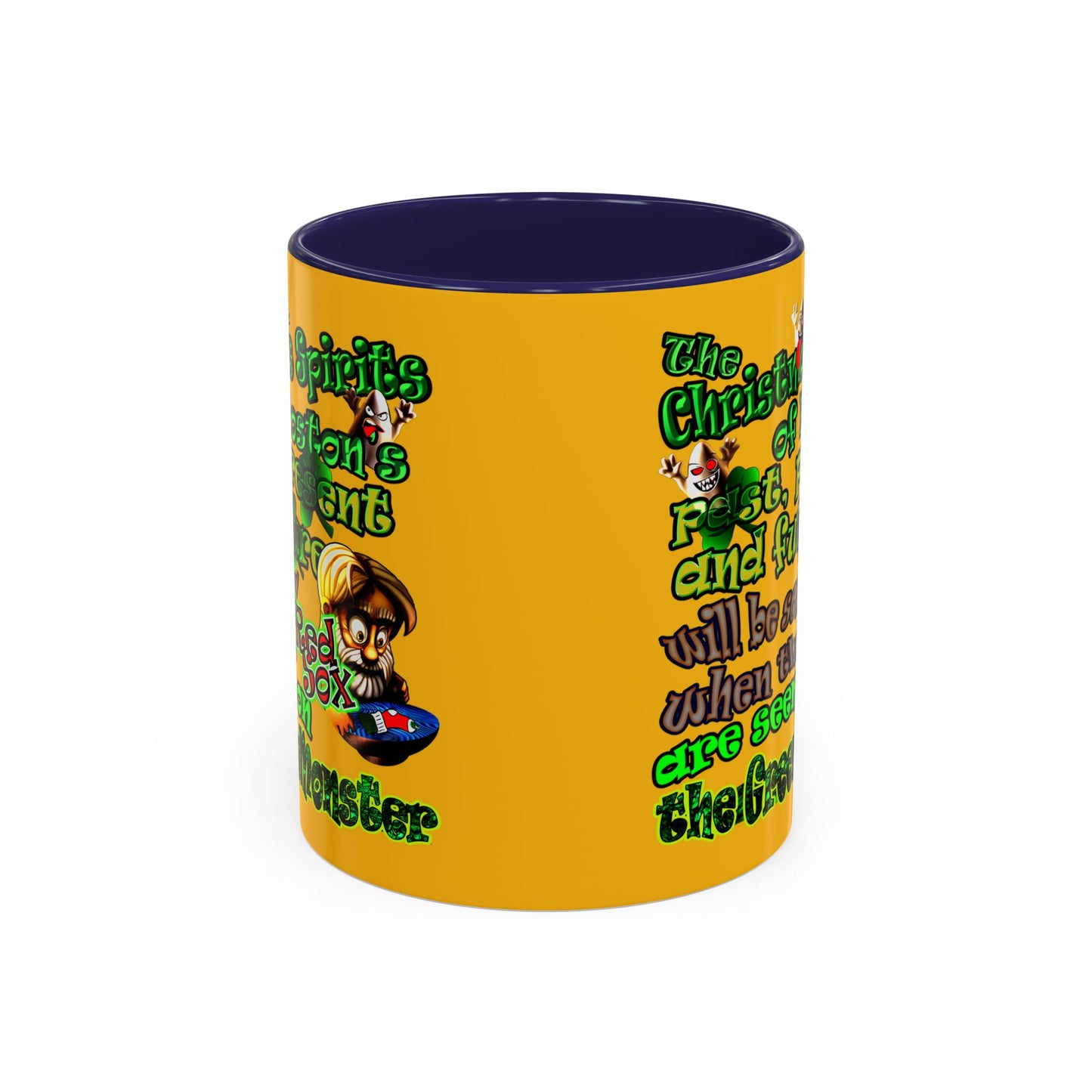 christmas spirits of boston - Accent Mug (yellow)
