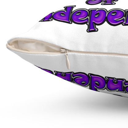 declaration of the independents - Spun Polyester Square Pillow - (white)