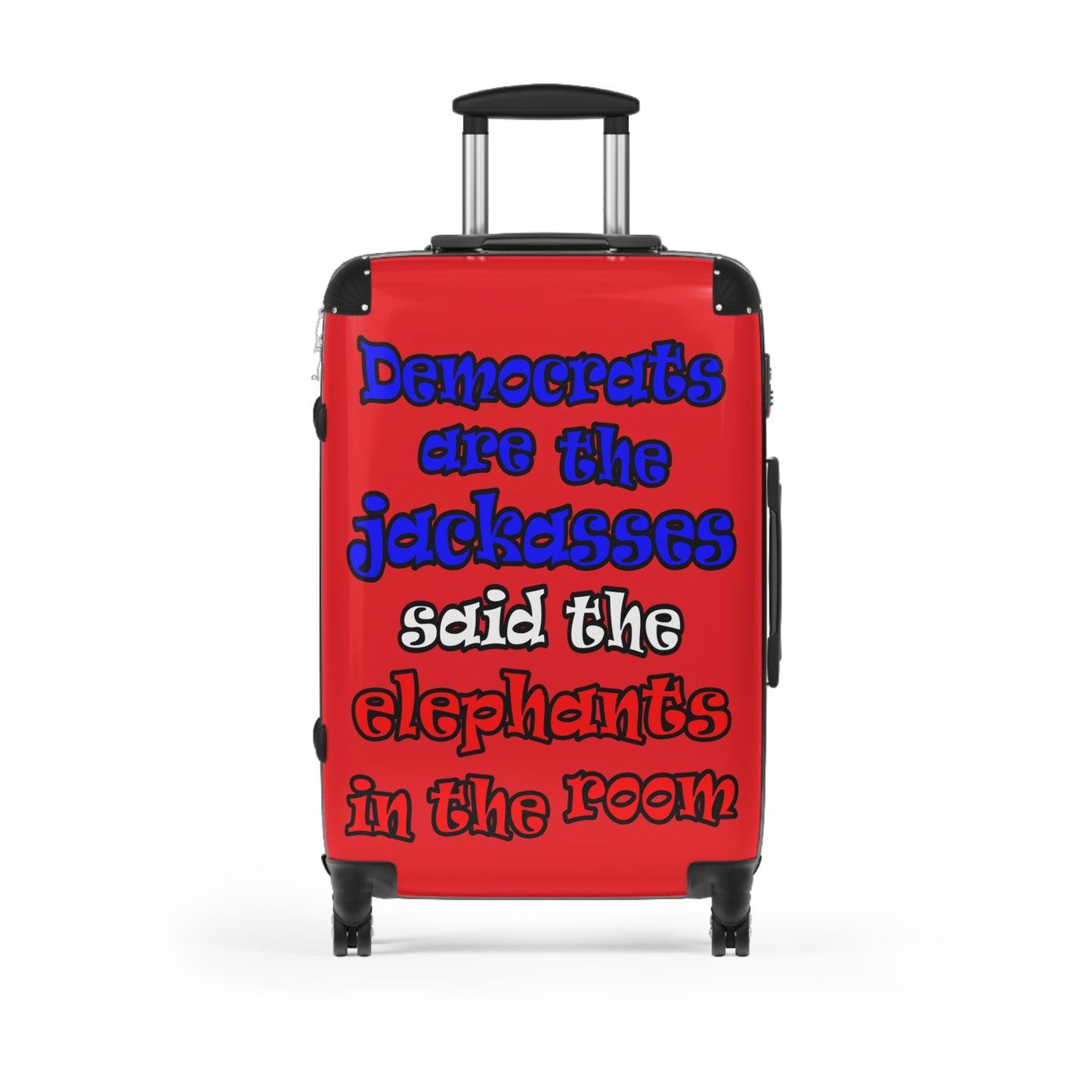 donkeys and elephants - Suitcase (red)
