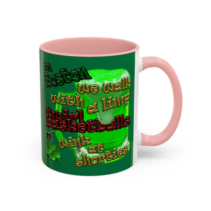 celtics logo - Accent Mug (dark green)