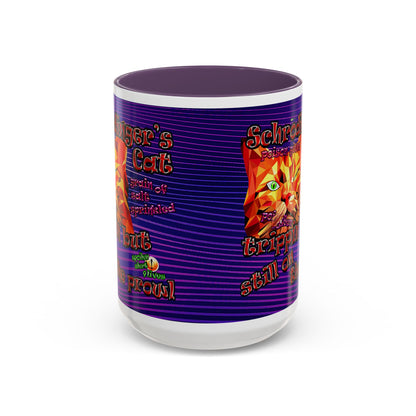 schrodinger's cat - Accent Mug (purple wave)