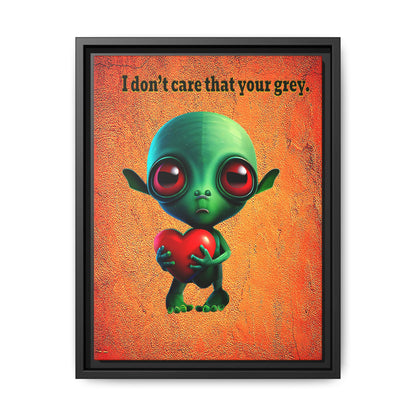 I don't care that your grey - framed canvas art (burnt orange)