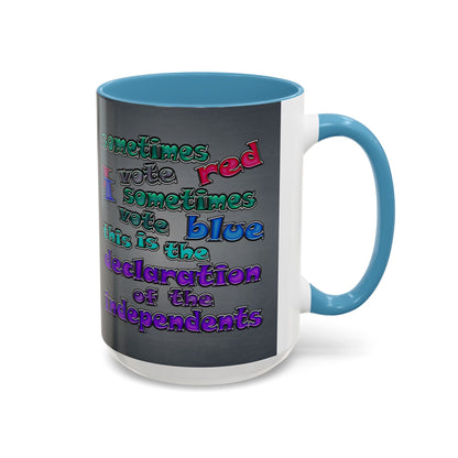 declaration of the independents - Accent Mug (grey-light grey)