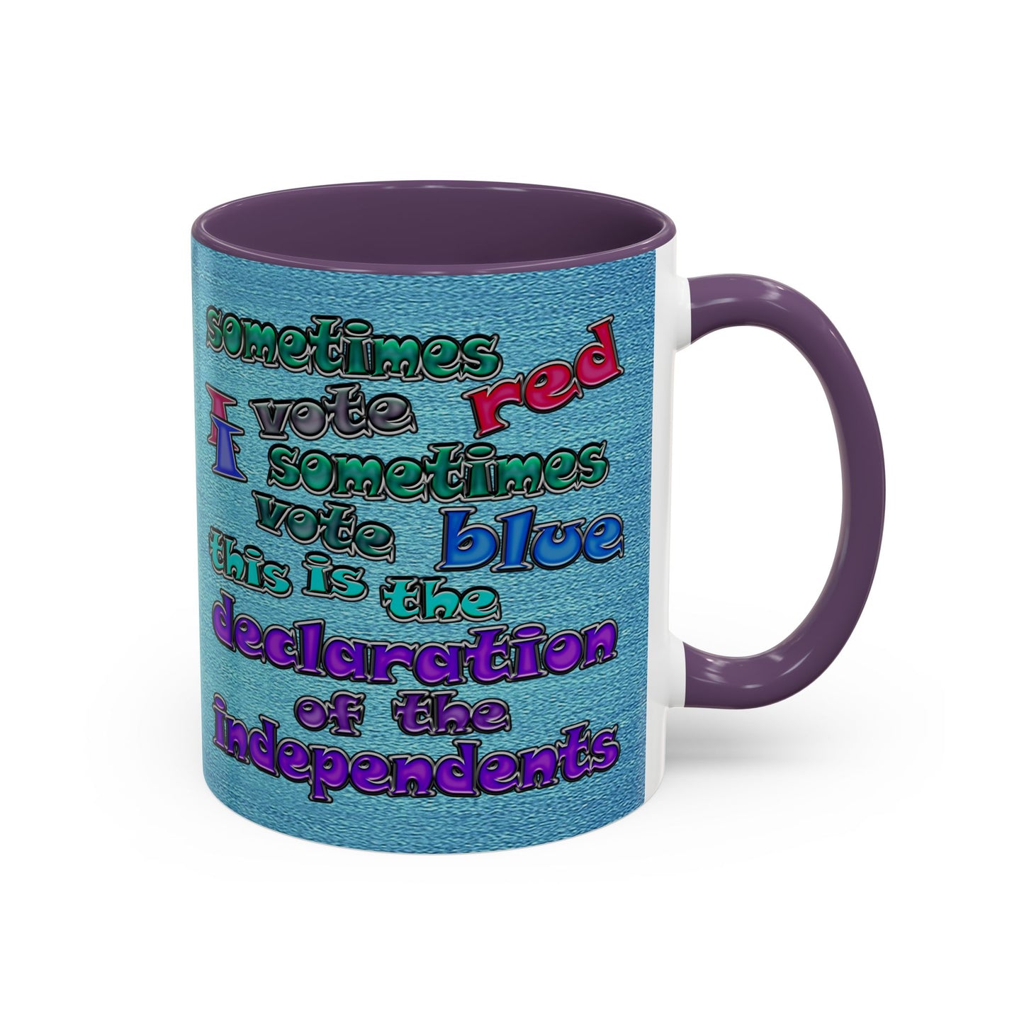 declaration of the independents - Accent Mug (faded blue)