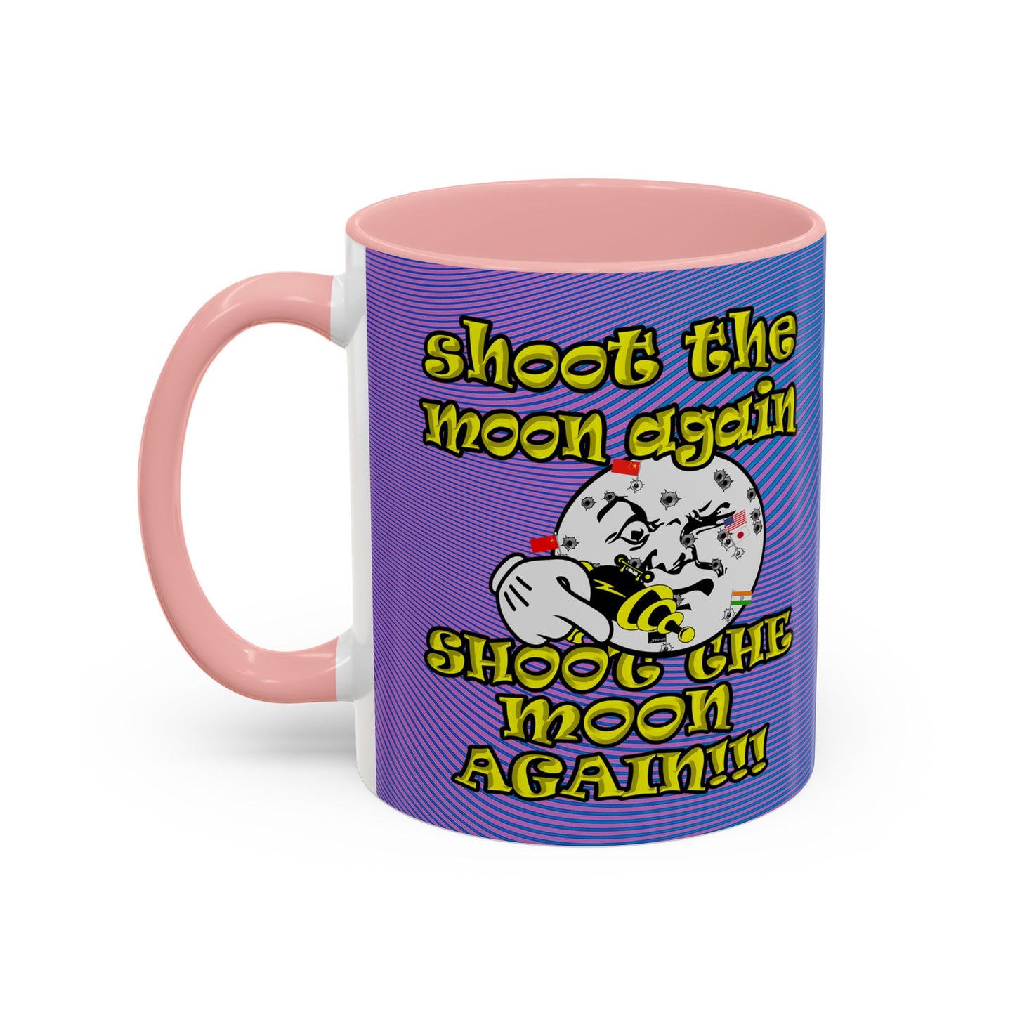 shoot the moon again - Accent Mug (light blue-purple wave)