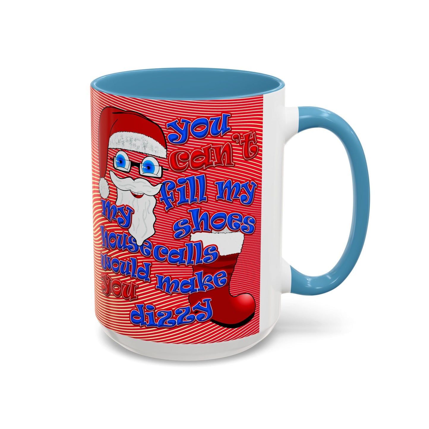 santa's shoes - Accent Mug (yellow-orange wave)