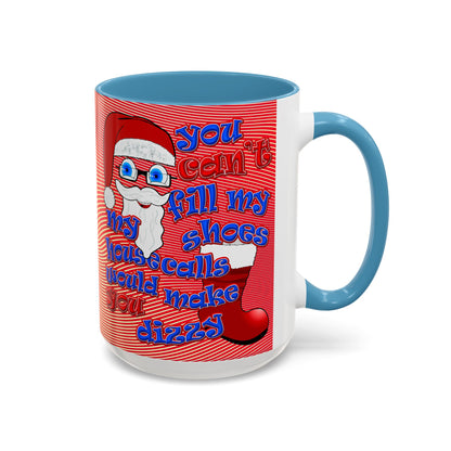 santa's shoes - Accent Mug (yellow-orange wave)