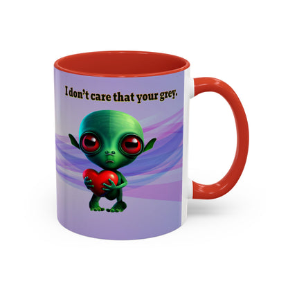 I don't care that your grey - Accent Mug (light blue-pink wave)