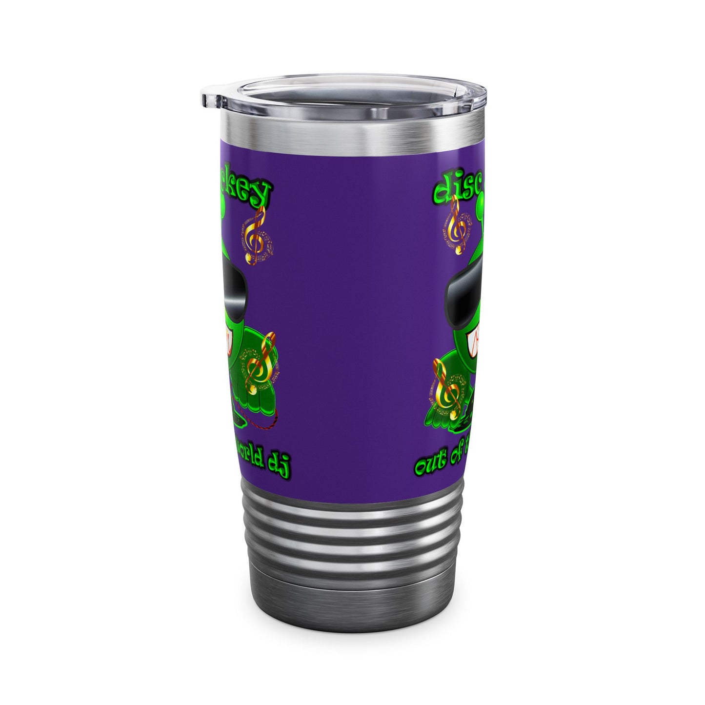 disc jockey - Ringneck Tumbler, 20oz (purple)