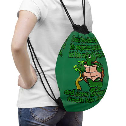 turtle race - Drawstring Bag (dark green)
