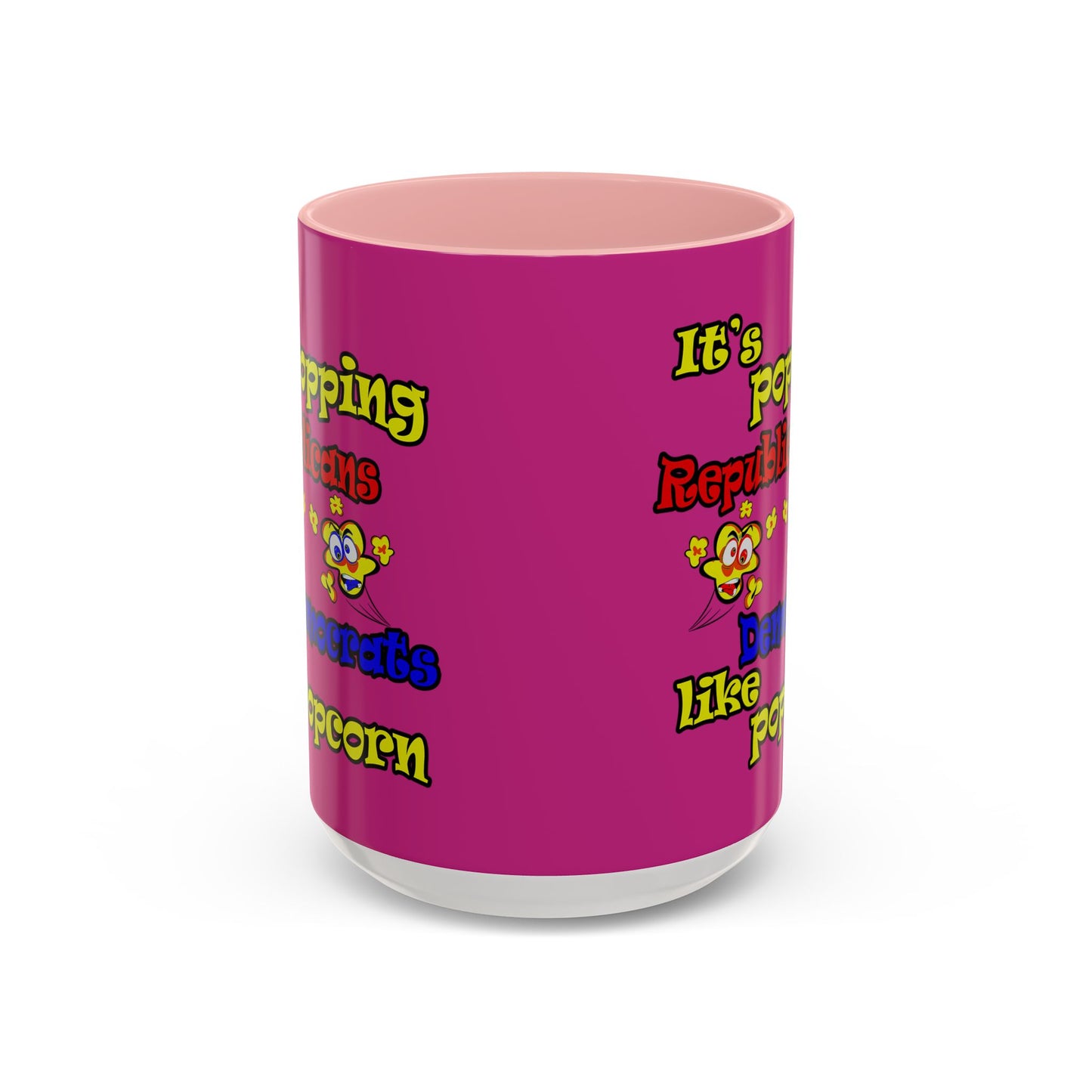 popping like popcorn - Accent Mug (pink)
